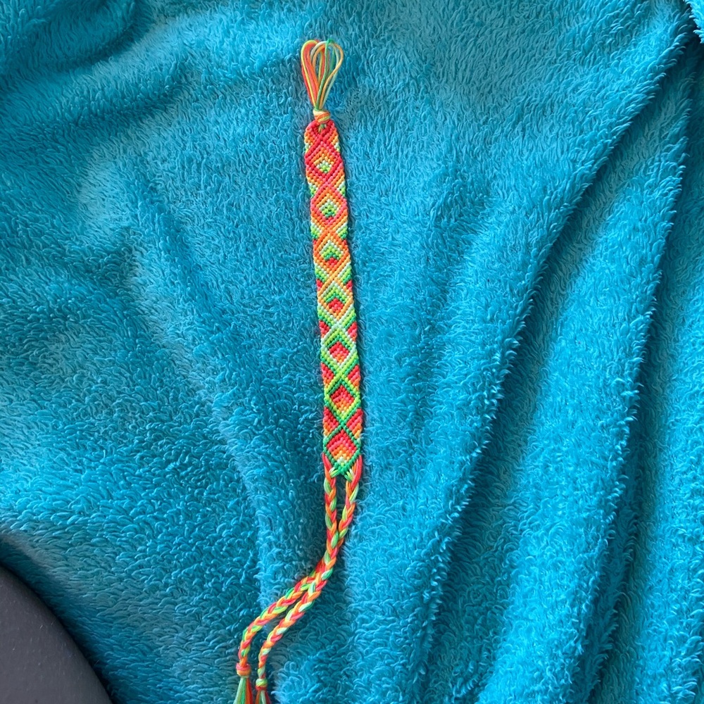 Neon Gradient Friendship Bracelet